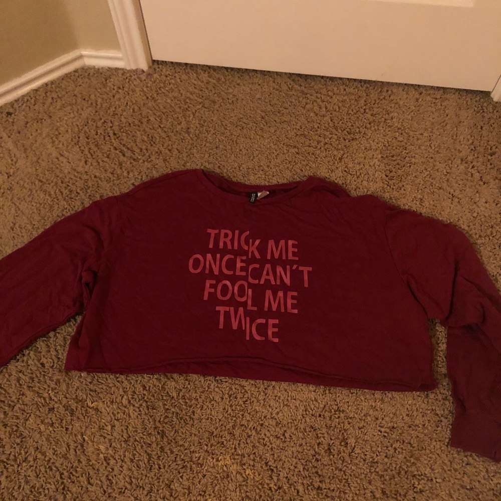 Long sleeve crop top